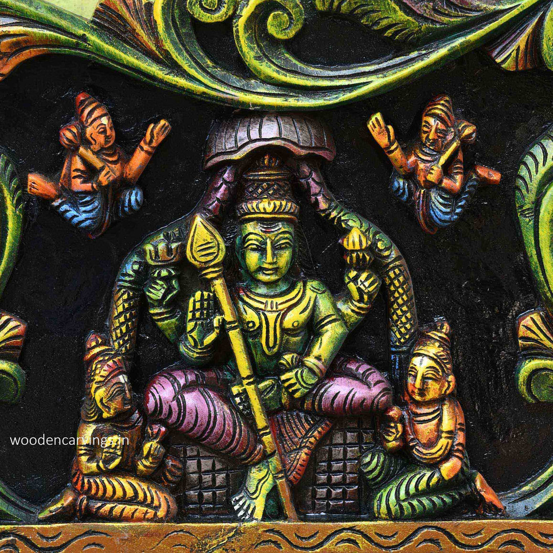 Lord aarupadai Murugan Wall Hanging Panel 84"