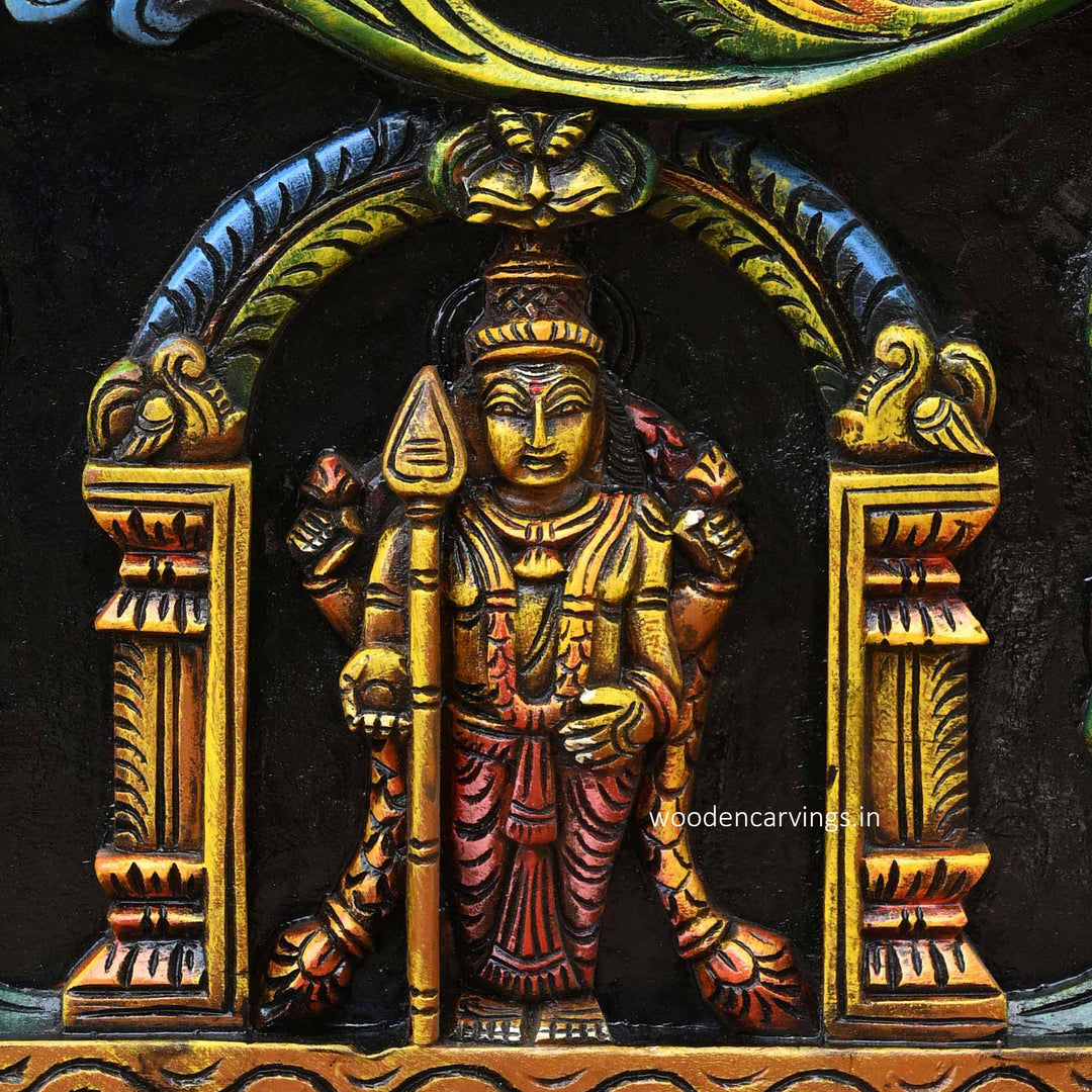 Lord aarupadai Murugan Wall Hanging Panel 84"