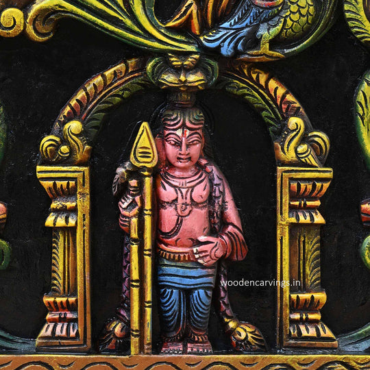 Lord aarupadai Murugan Wall Hanging Panel 84"