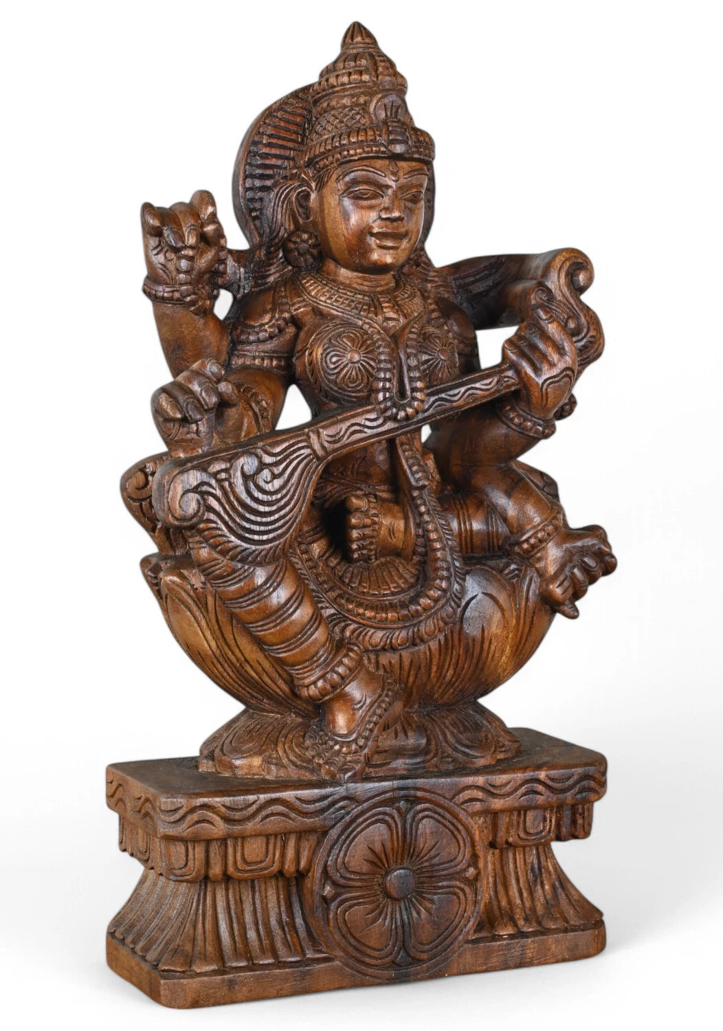 Saraswati playing the Veena with four arms 24"