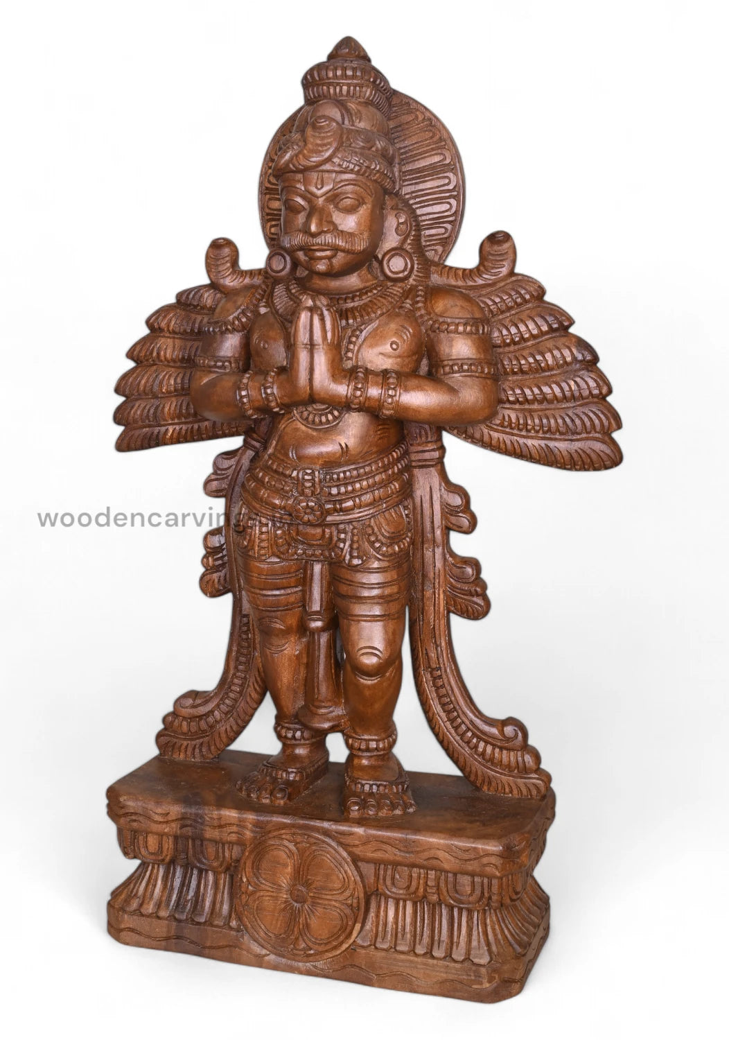 Greeting wooden Namasthe Garudazhvar Sculpture WC3913 (3)