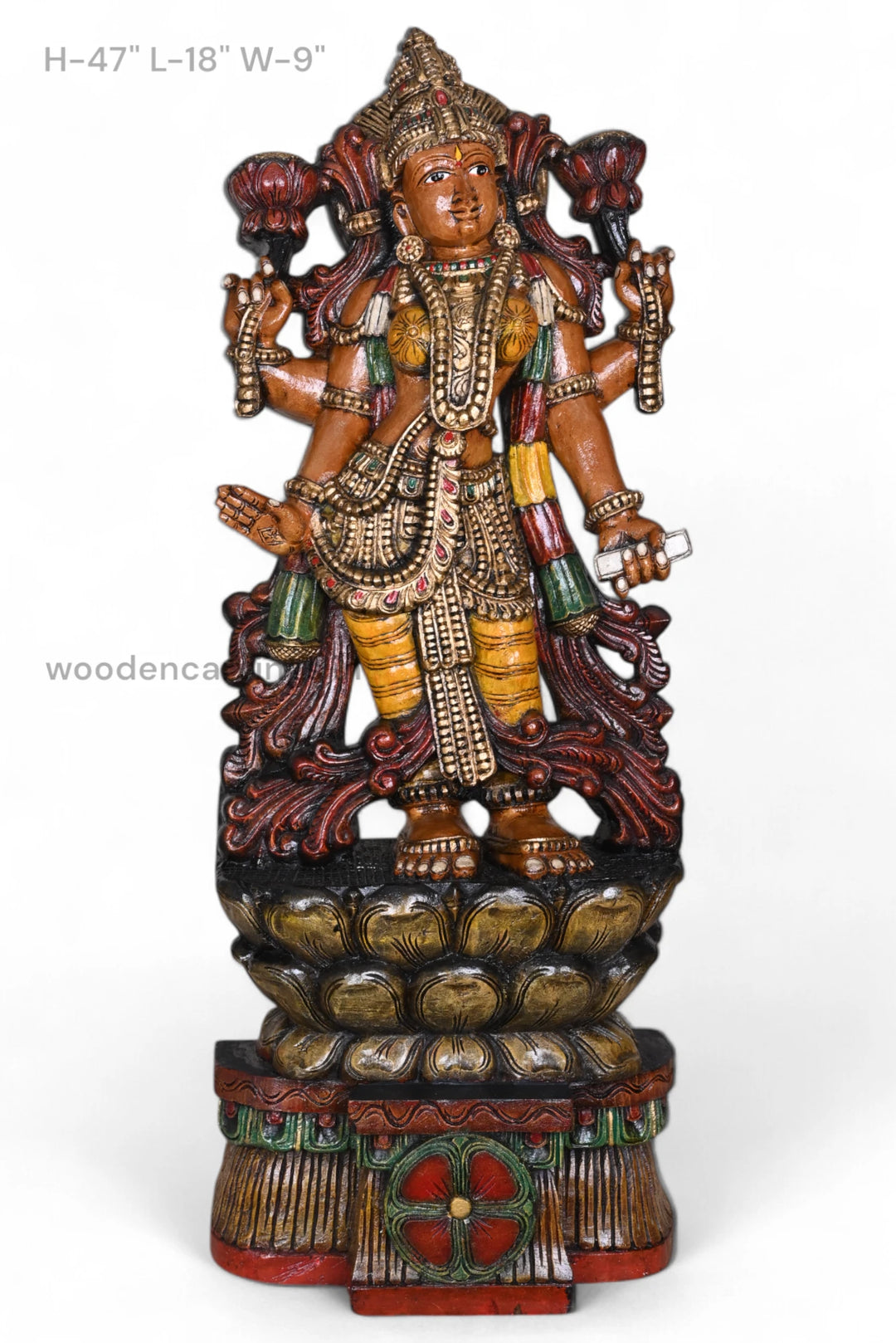 Wooden Lakshmi Statue