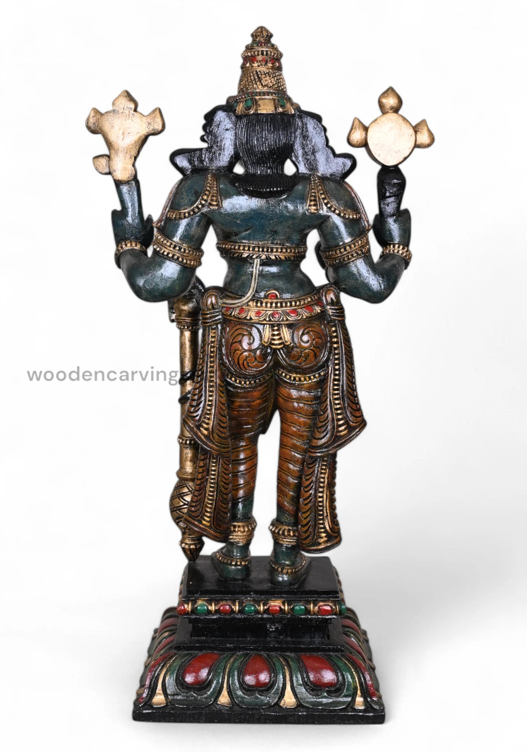 Standing Maha Vishnu Holding Gadayuth Sculpture WC4005 (6)