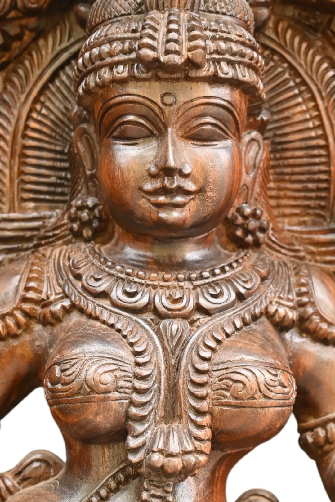 Standing Annalakshmi on Bagasura Scupture WC4137 (5)