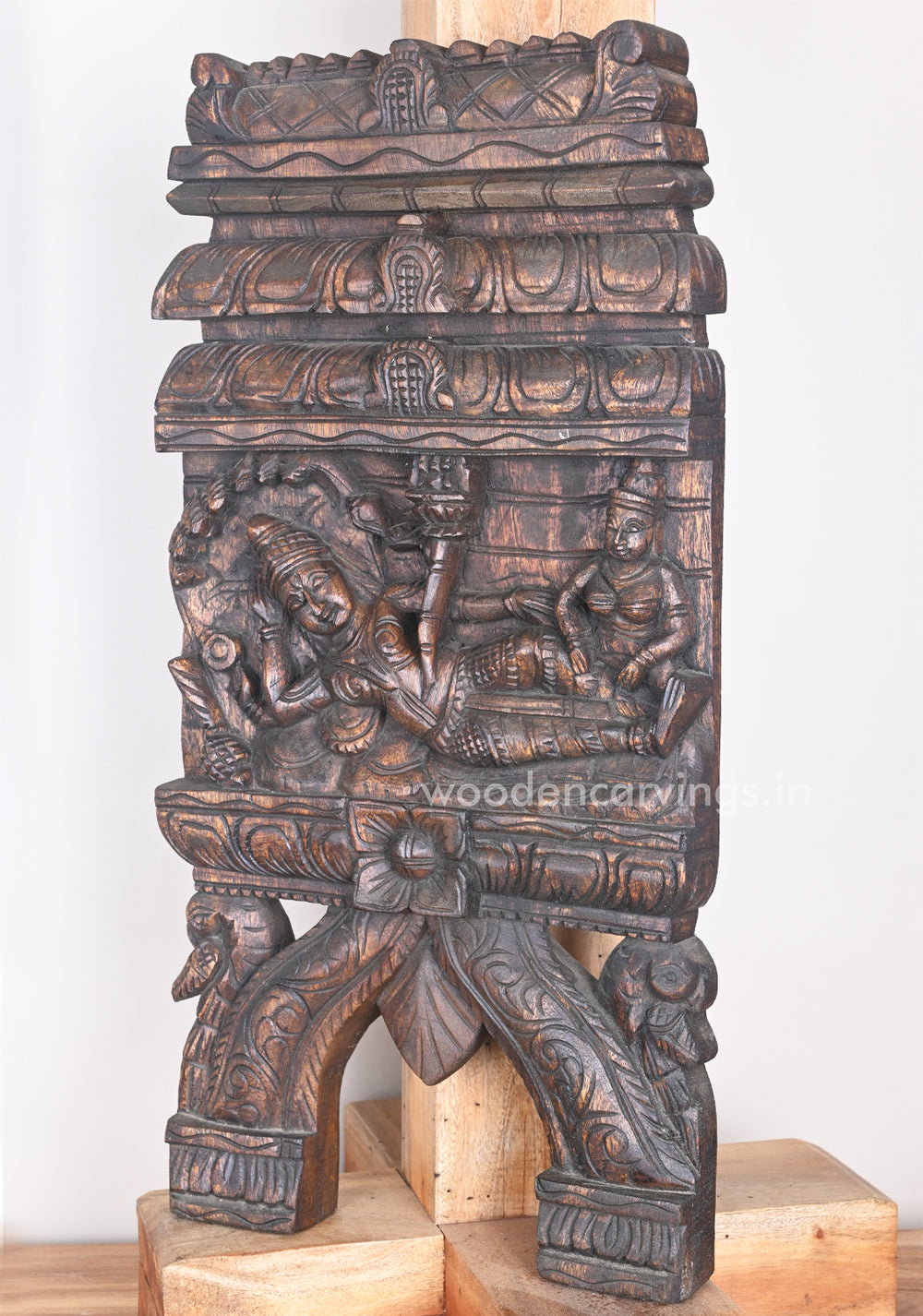 Reclining Ranganathar On Adisesha With His Consort Goddess Lakshmi Kavadi 24"