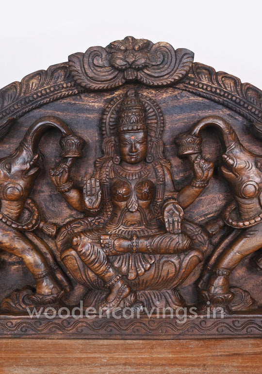 Enchanting Arch Gaja Lakshmi Pillar Design Entrance Decor Wall Panel 36"