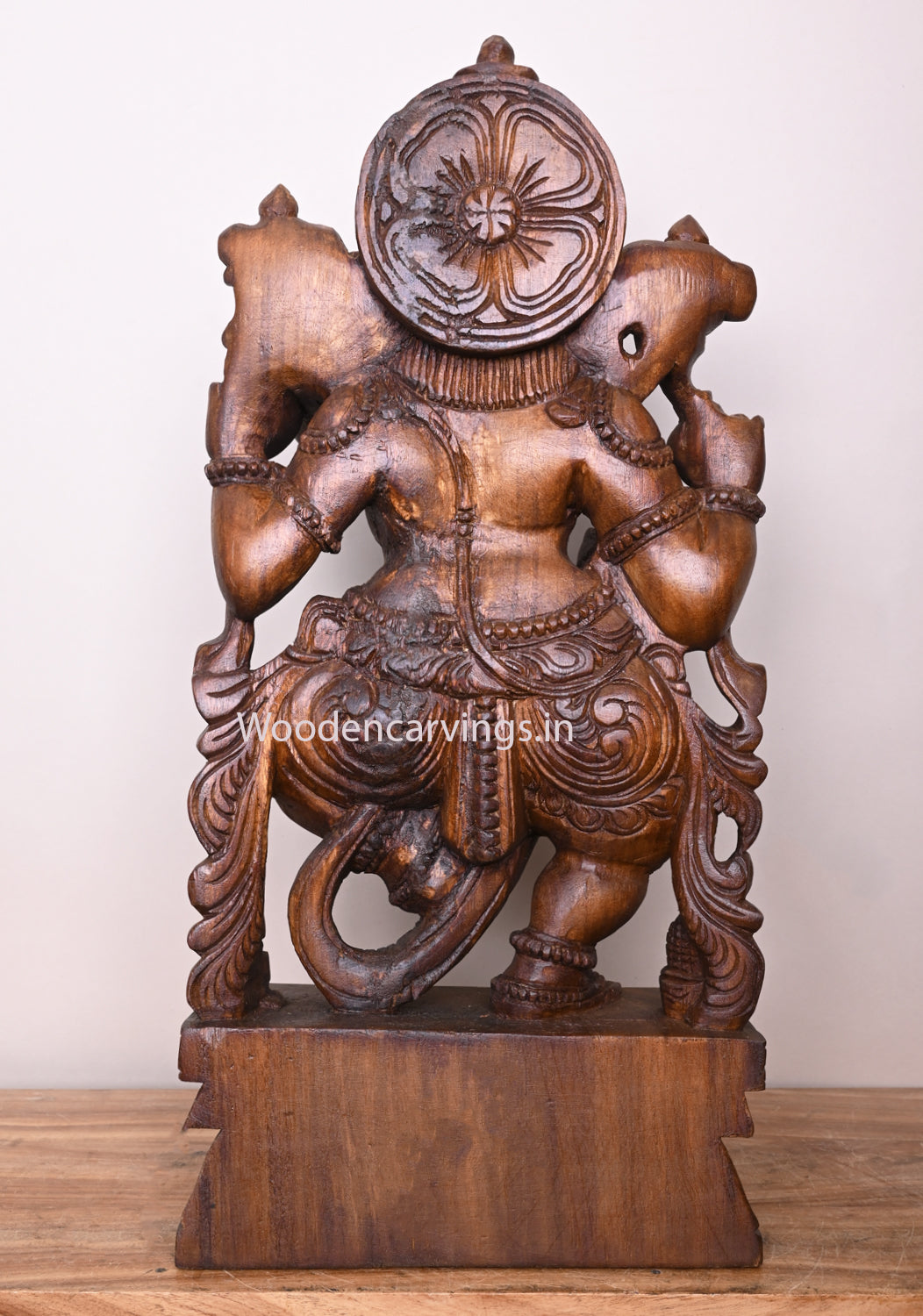 Holding Lotus in Trunk Dancing Light Weight Auspicious Mangalahara Ganapathi For Your Pooja Room Entrance Sculpture 25"