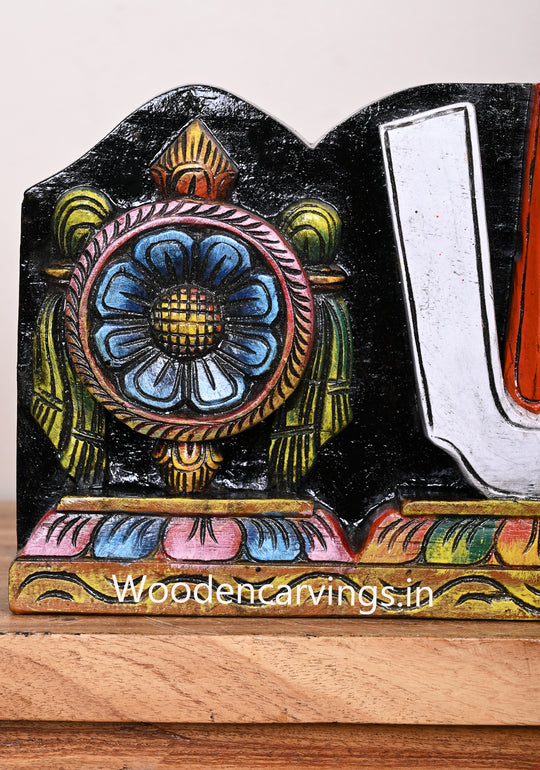 For Entrance and Pooja Room Decoration Lord Balaji Light Weight Multicoloured Wooden Wall Mount 15"