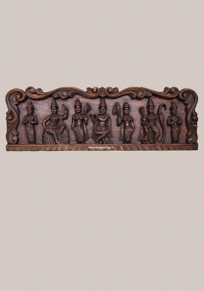 Fluting Lord Murthi Krishna With Bakasura Krishna and Snake Kaliya Marthana Light Weight Hooks Fixed Wall Panel 36"