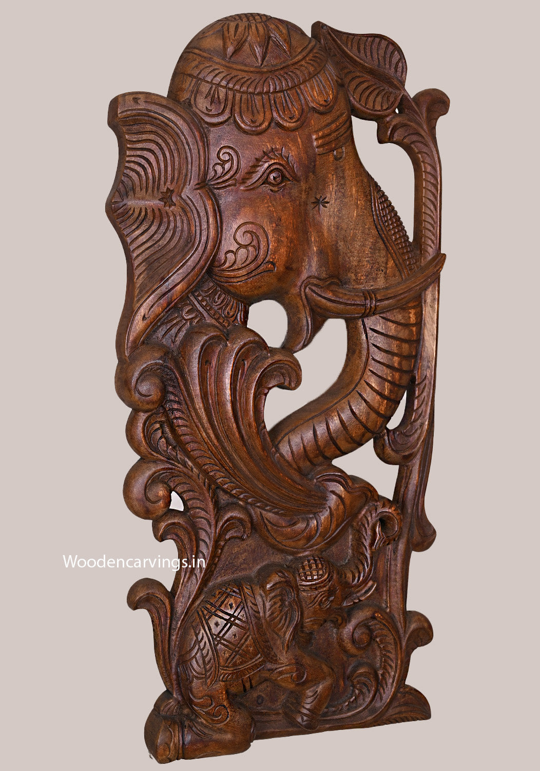 2ft Gifting and Home Decorations Light Weight Vertical Elephant Hooks Fixed Fine Finishing Wall Mount 24"