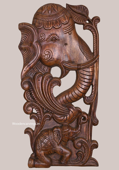 2ft Gifting and Home Decorations Light Weight Vertical Elephant Hooks Fixed Fine Finishing Wall Mount 24"