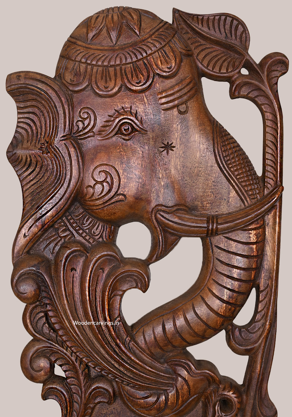 2ft Gifting and Home Decorations Light Weight Vertical Elephant Hooks Fixed Fine Finishing Wall Mount 24"