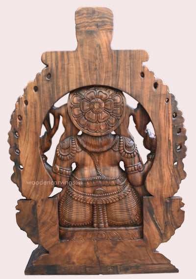 Prabhavali Blessing Lambodra Ganapathy Decorative Home and Pooja Room Decor Wax Brown Finishing Sculpture 60"