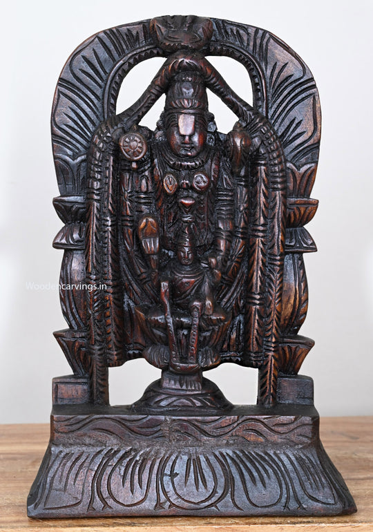 Lord Balaji with Lakshmi in a modest design 15"