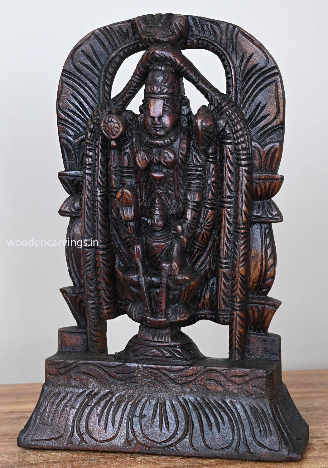 Lord Balaji with Lakshmi in a modest design 15"