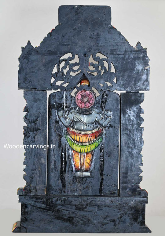 Colorful Lord Venkateswara Wooden Statue for Your Devotional Corner 44.5"