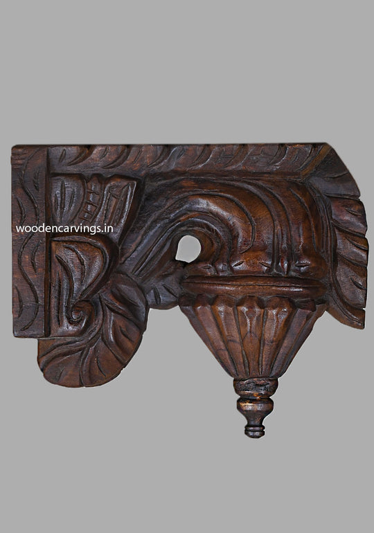 Intricate Bodhi Wall Brackets  Handcrafted Wax Brown Decor 11"