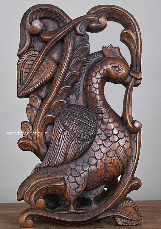 Classic Annapakshi Wall Mount  Handcrafted Wood Art 18"