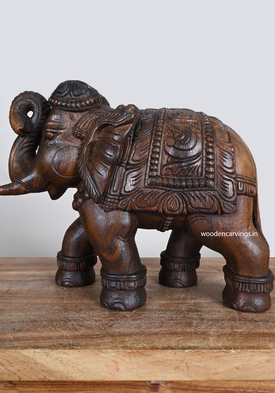 Majestic Elephant Showpiece Naturalistic Standing Sculpture 16"