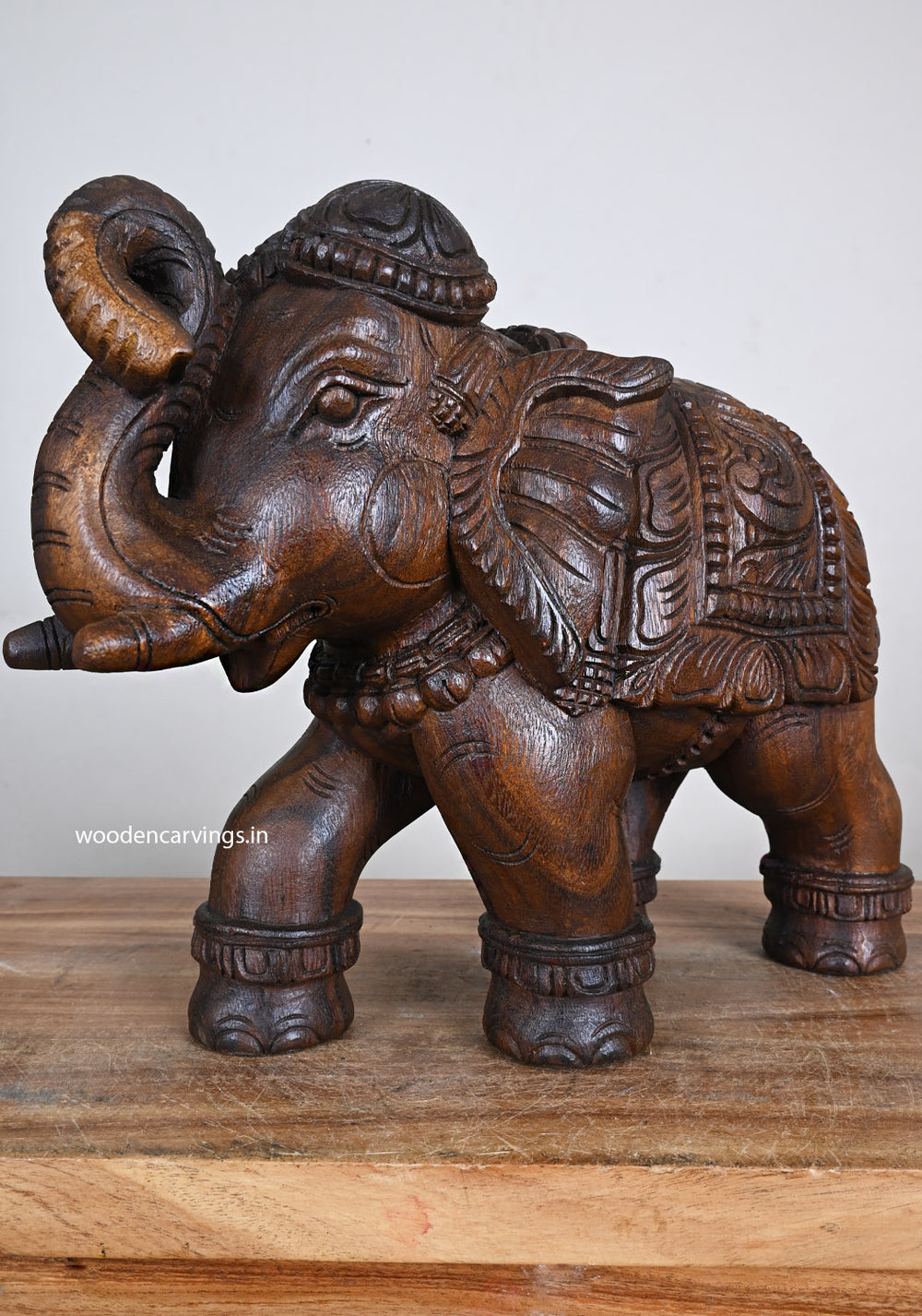 Majestic Elephant Showpiece Naturalistic Standing Sculpture 16"