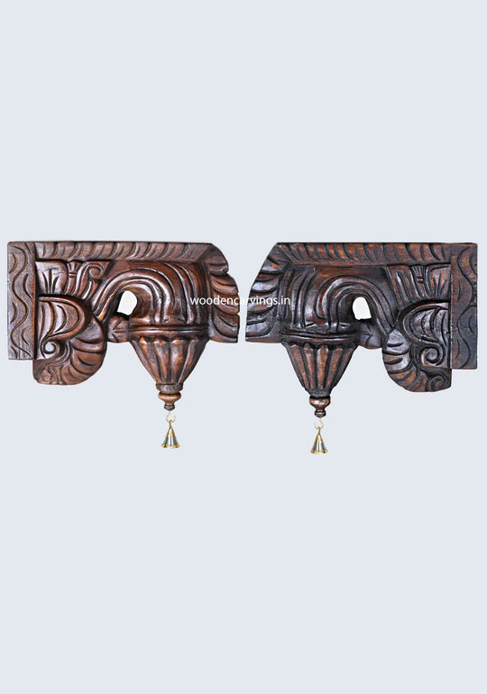 Artistic Bodhi Brackets Handcrafted Wax Brown Design 12.5"