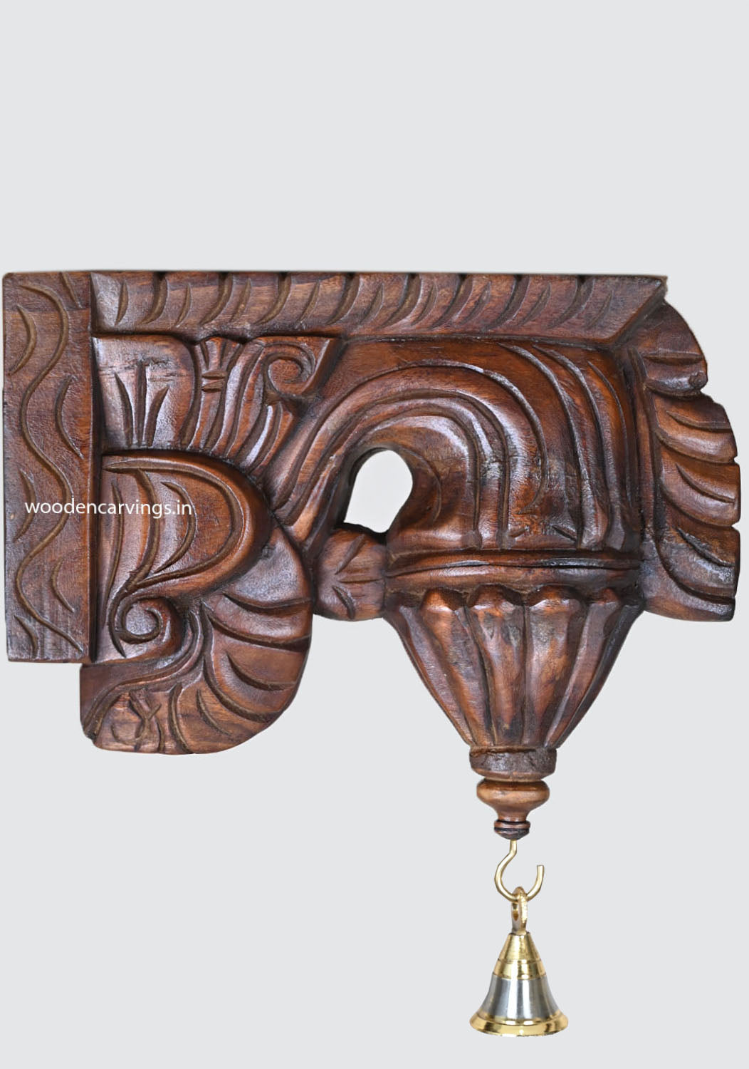 Artistic Bodhi Brackets Handcrafted Wax Brown Design 12.5"