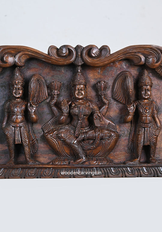 Divine Ganesh & Goddesses Panel Handcrafted Wooden Panel 36"