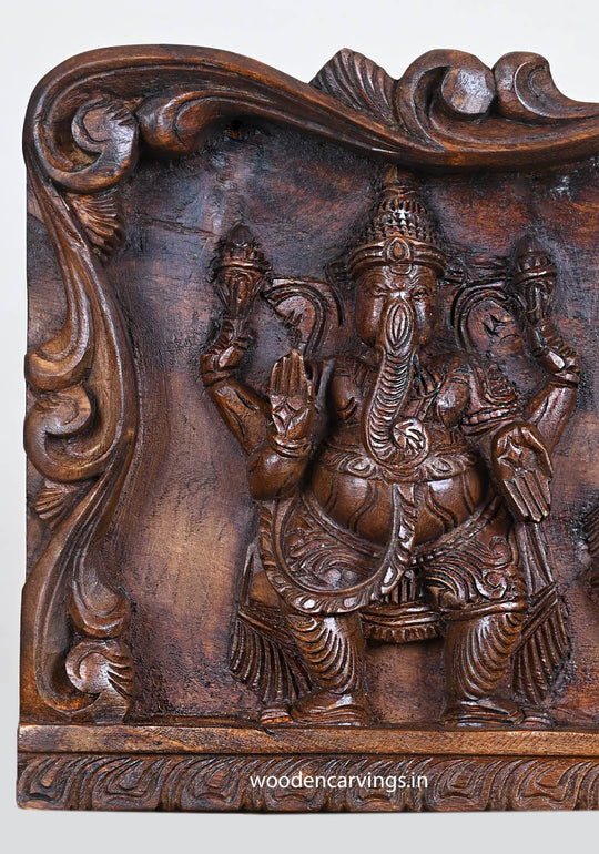 Hanging Lord Ganesh, Goddess Lakshmi, Saraswathi Panel 24"