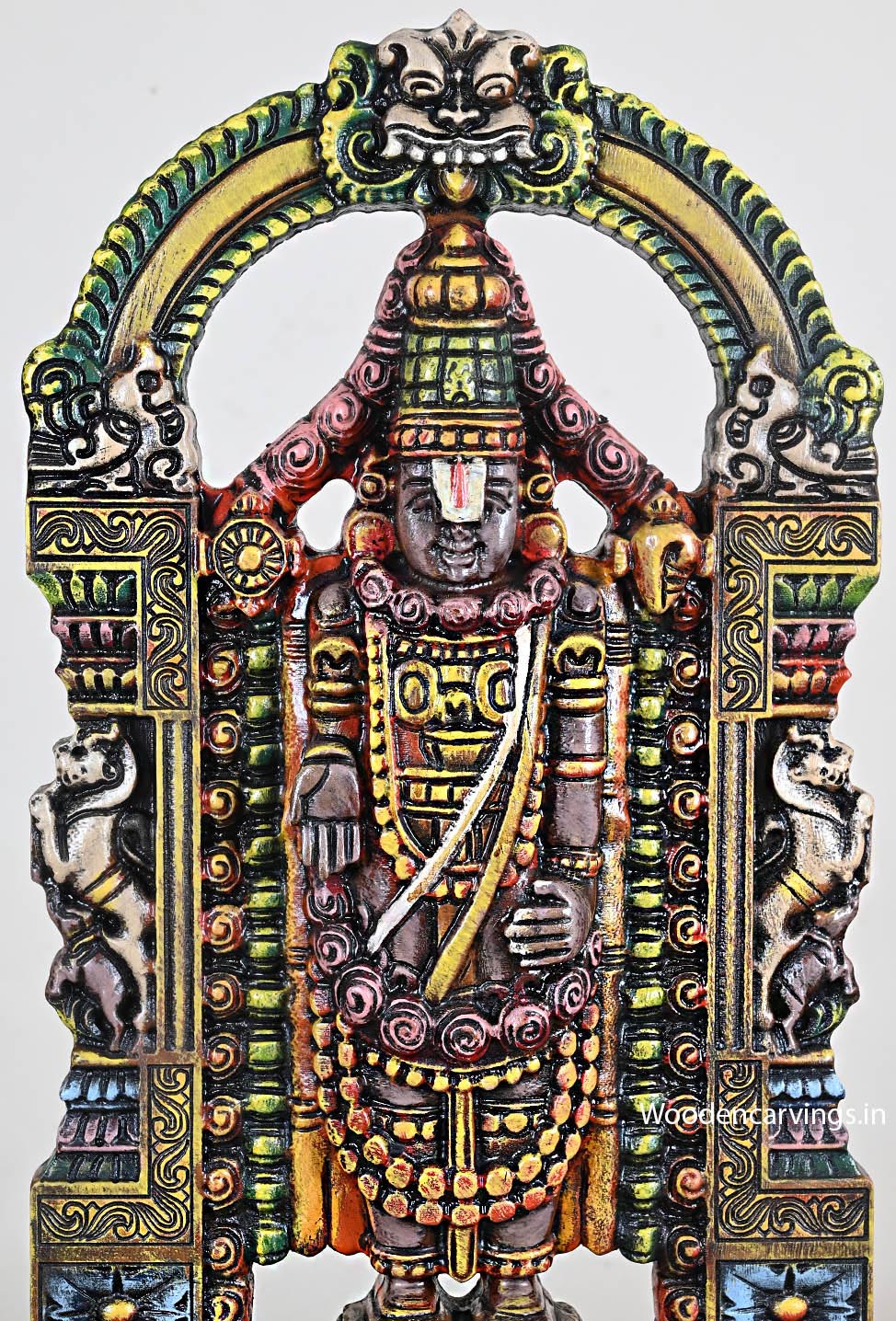 Blessed Balaji Sculpture Colourful Prabhavali Art 24"