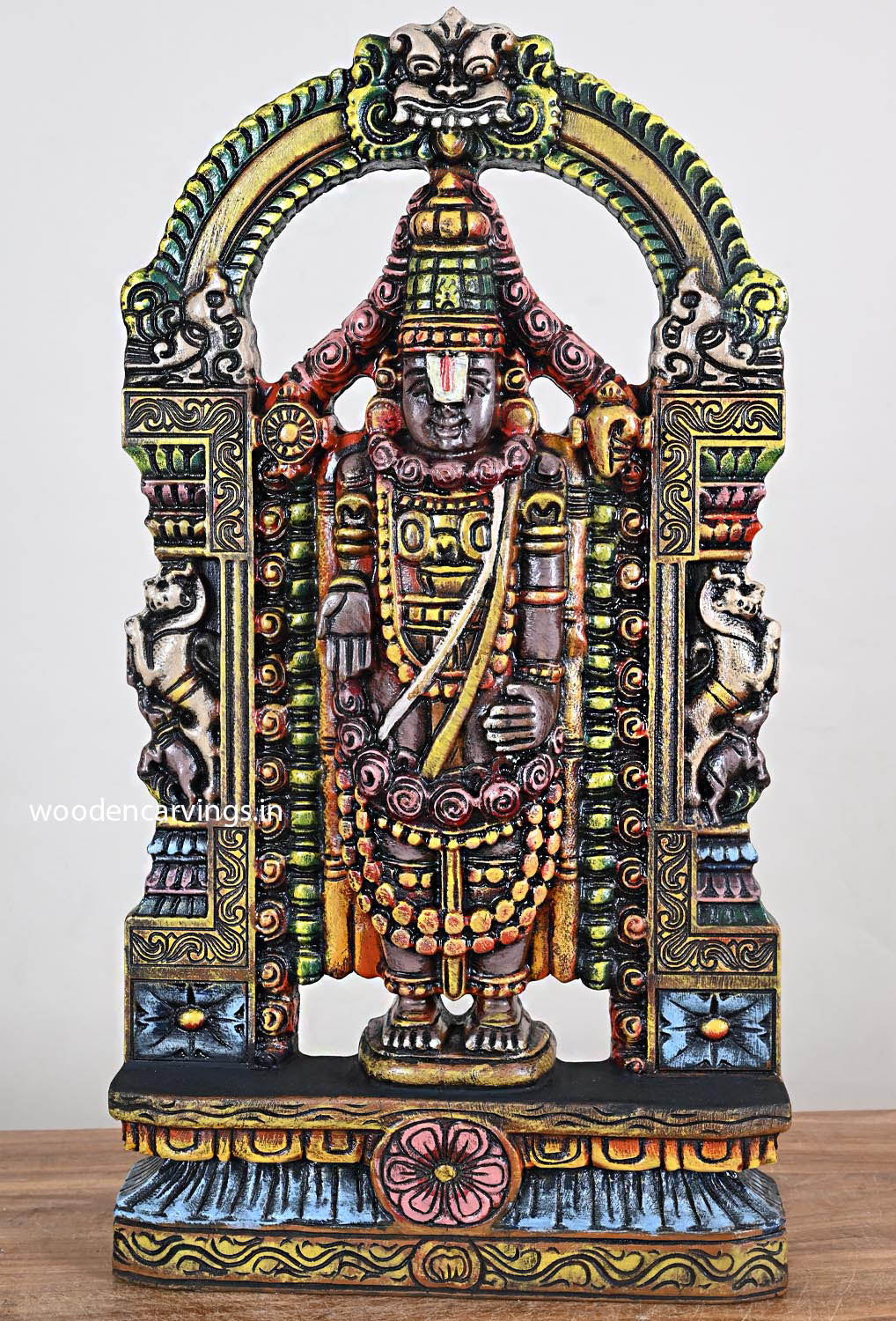 Blessed Balaji Sculpture Colourful Prabhavali Art 24"