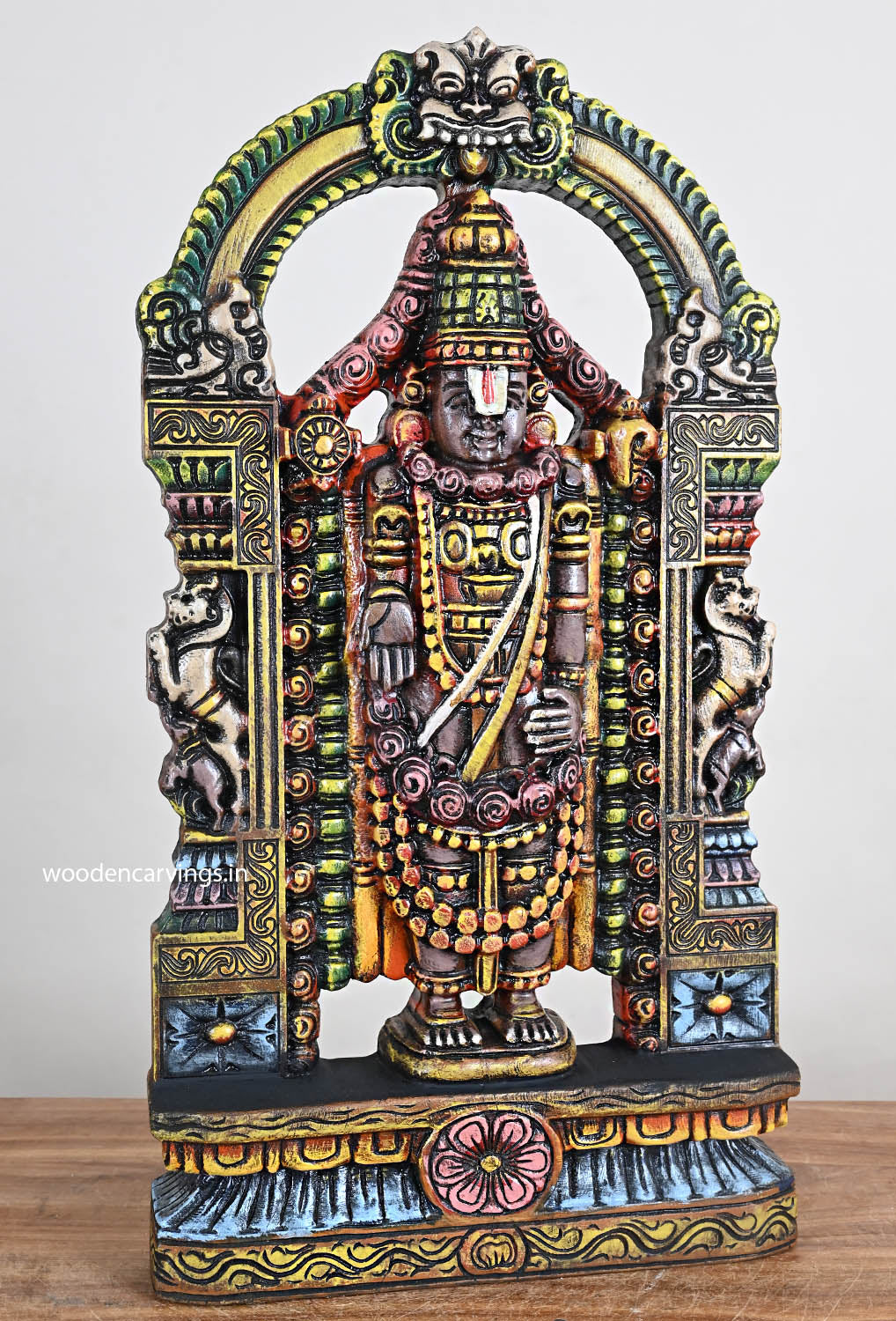 Blessed Balaji Sculpture Colourful Prabhavali Art 24"