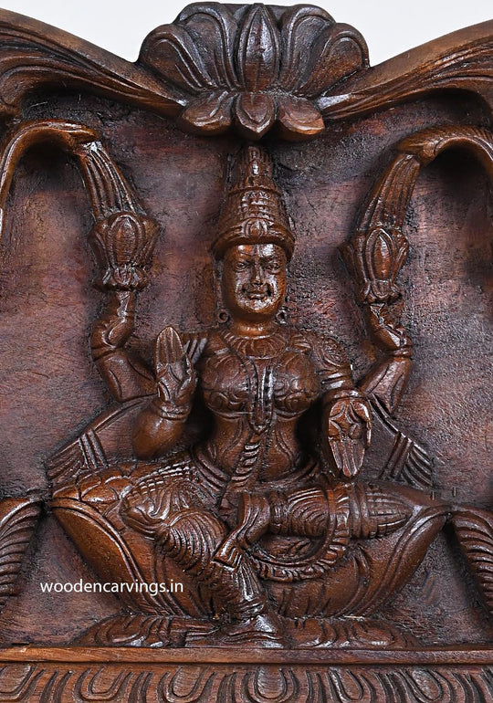 Goddess of Gaja Lakshmi & Ganesh, Saraswathi Wall Panel 36"