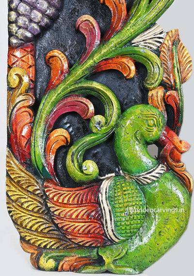 Green Pair Of Standing Hamsa (Swan) Wall Mount 24"