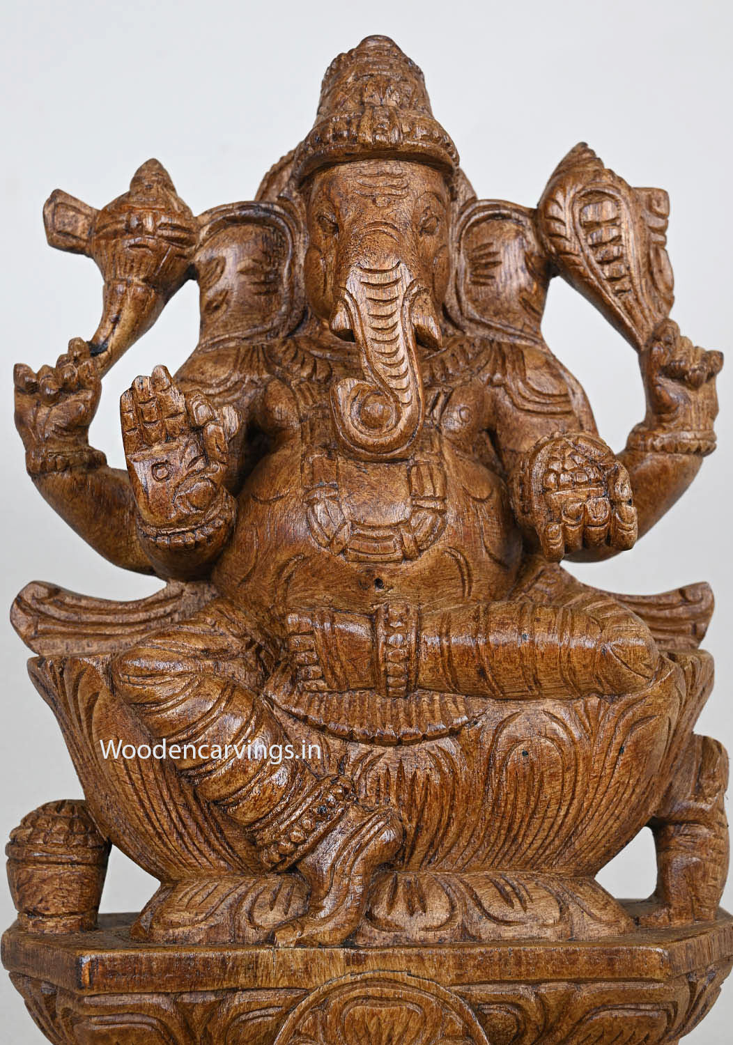 Wood Ashirvath Light Weight Ganapathy 12"