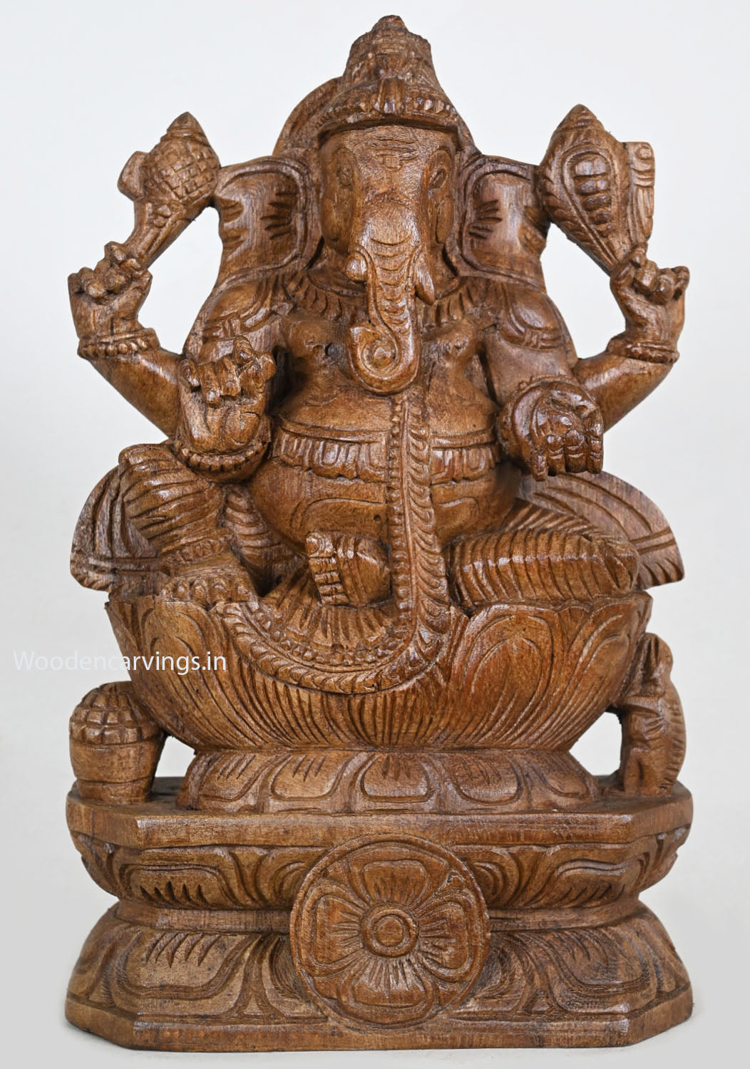 Lotus Light Weight Ganapathy Sculpture 12"