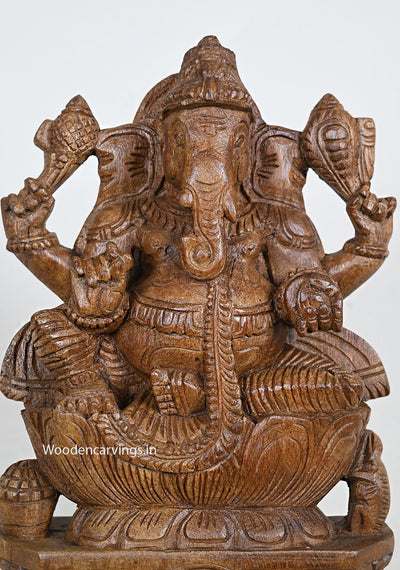 Lotus Light Weight Ganapathy Sculpture 12"