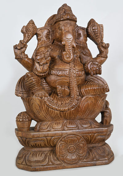 Lotus Light Weight Ganapathy Sculpture 12"