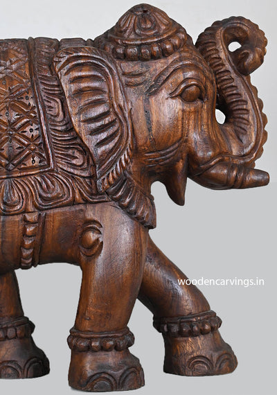 Standing Upraised Elephants Home Decoration Sculpture 20"