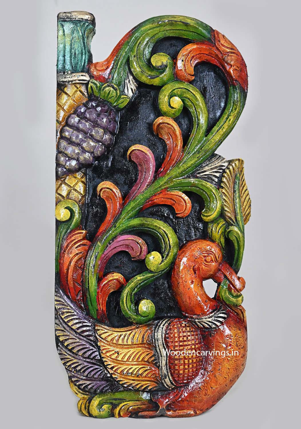 Colourful Peacock Wall Hanging Wall Mount 24"