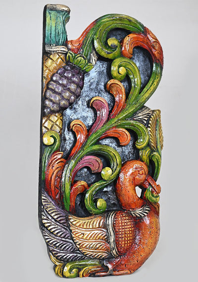 Colourful Peacock Wall Hanging Wall Mount 24"