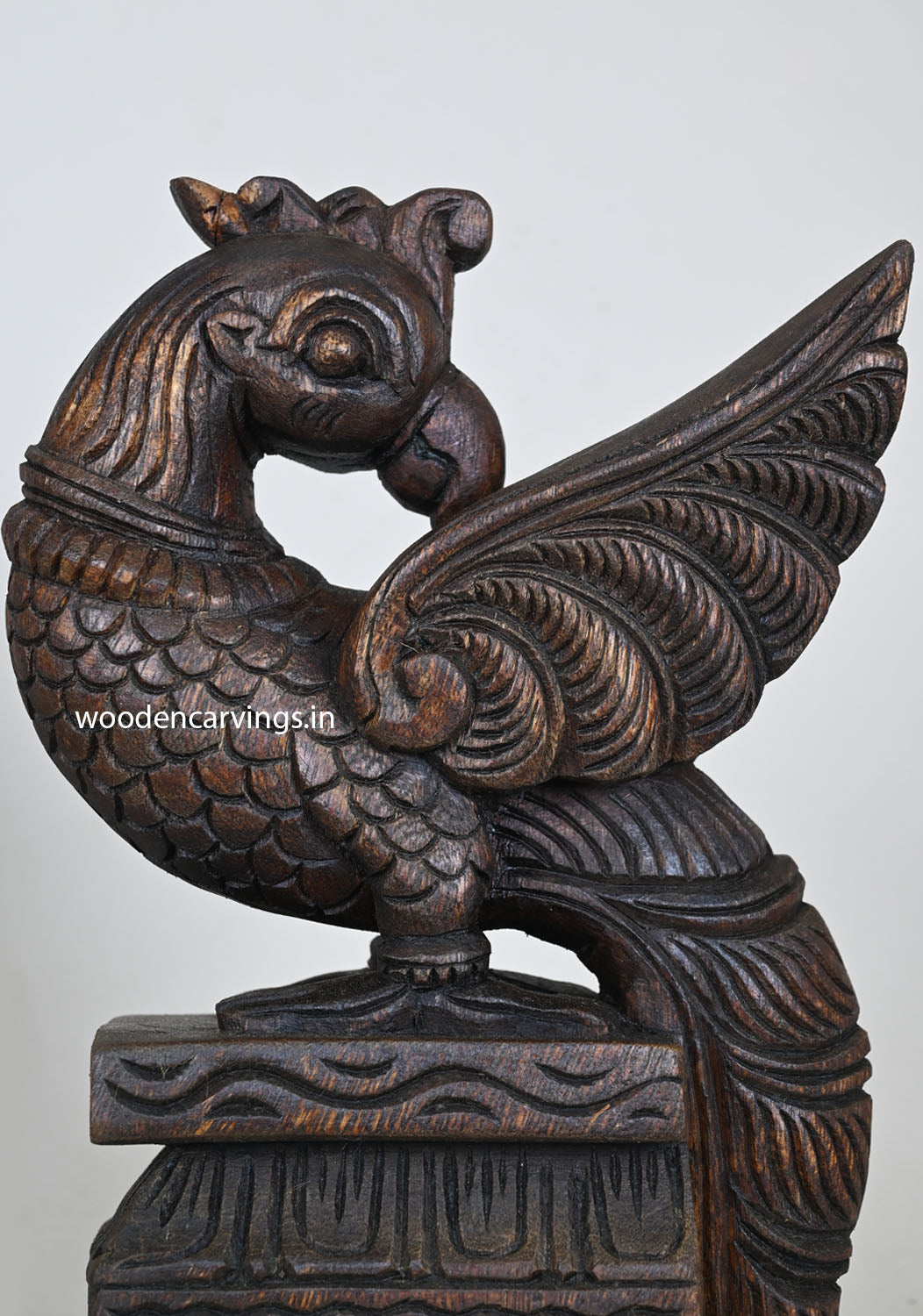 Standing Pair of Peacocks Light Weight Showpiece Sculpture 13"