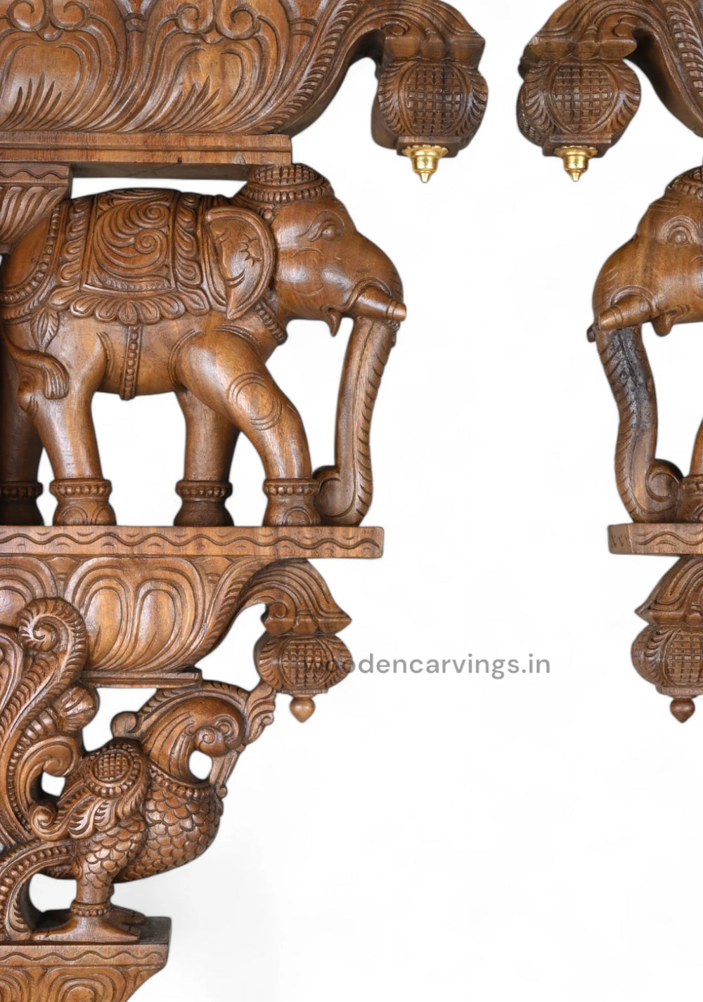 Wooden Elephant Wall Decor Wall Brackets 35"