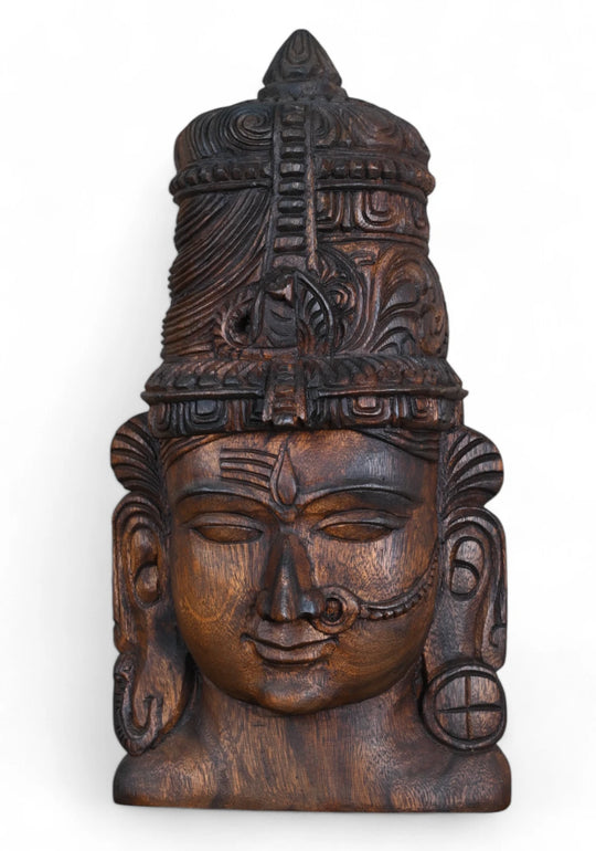 Lord arthanareeswarar in wood Wall hanging Bust 19"