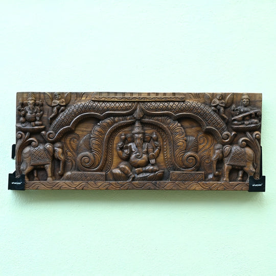 wooden ganesha wall hanging_2