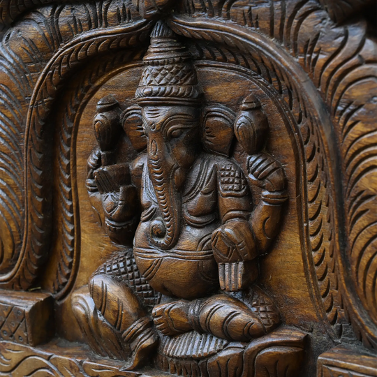 wooden ganesha wall hanging_3