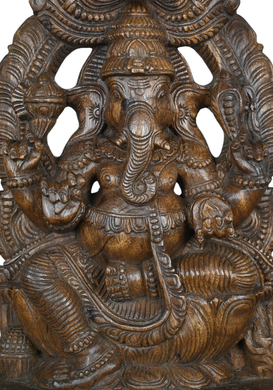 Wooden Ganesha statue_2