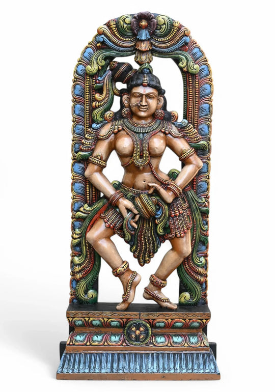 Tall Apsara Devi in a Dancing Pose, Playing the Jalra