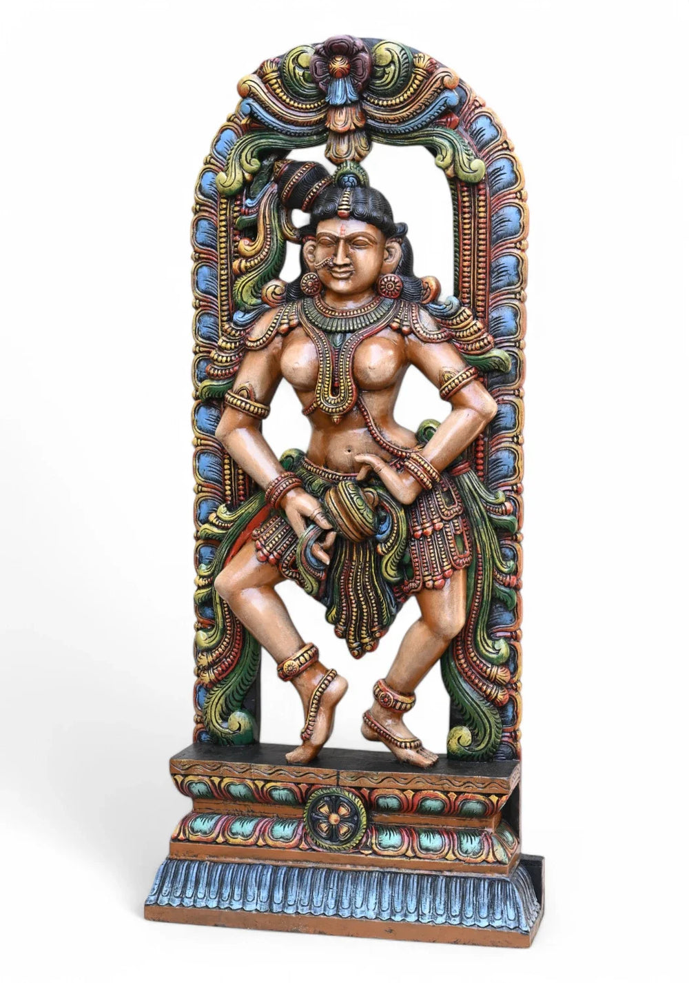 Tall Apsara Devi in a Dancing Pose, Playing the Jalra