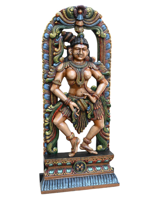 Tall Apsara Devi in a Dancing Pose, Playing the Jalra