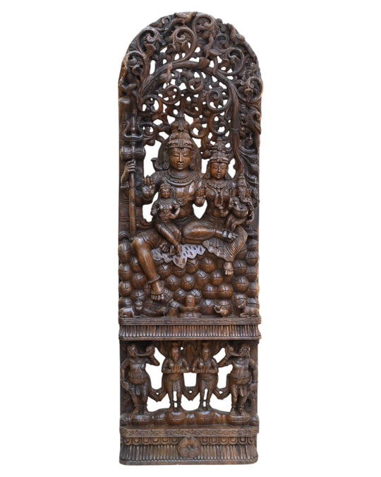 Lord Shiva seated with his divine family 72"